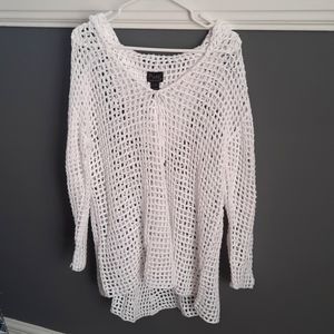 Pure handknit hooded sweater